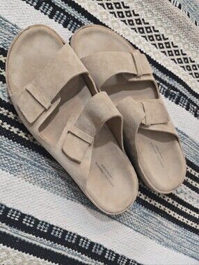 Officine Creative agora Tan Suede Sandals Size 11 Men's Minimalist Resort